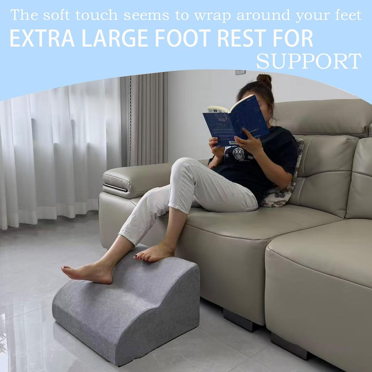 Foot Rest for Under Desk at Work.Multifunctional 3-Tier Foot Stool
