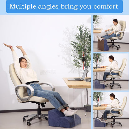 Foot Rest for Under Desk at Work.Multifunctional 3-Tier Foot Stool