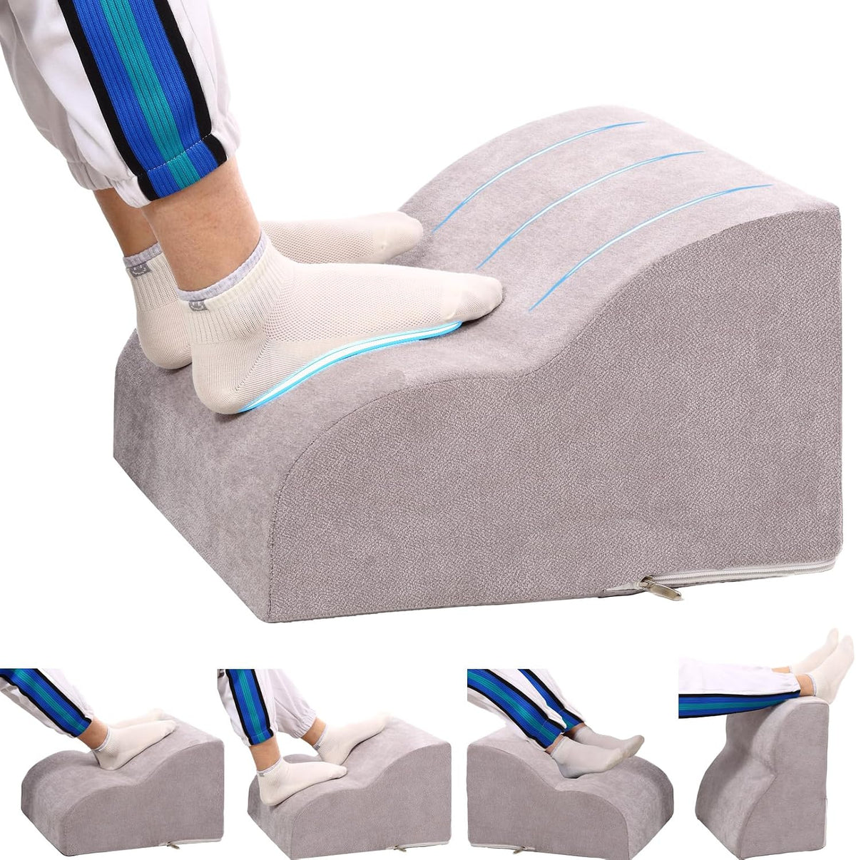 Foot Rest for Under Desk at Work.Multifunctional 3-Tier Foot Stool