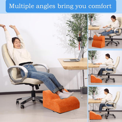 Foot Rest for Under Desk at Work.Multifunctional 3-Tier Foot Stool