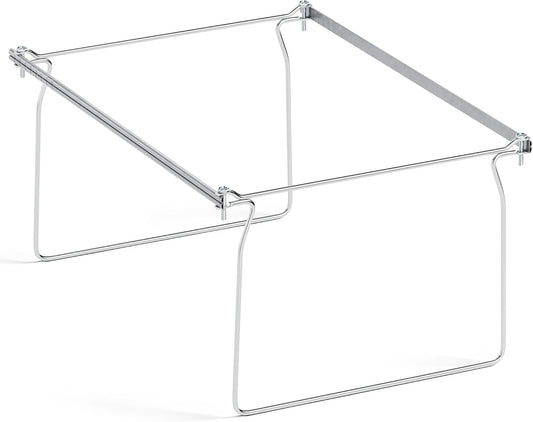 Hanging File Folder Frame, Letter Size File Drawer Organizer for Desks, Adjustable File Cabinet Rails 13.5 to 17.5 Inches, Set of 1