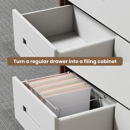 Hanging File Folder Frame, Letter Size File Drawer Organizer for Desks, Adjustable File Cabinet Rails 13.5 to 17.5 Inches, Set of 1