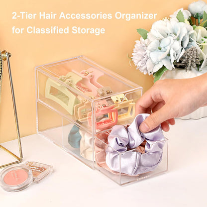 3 Drawers Acrylic Drawer Organizer 3-Tier Clear Desktop Organizer