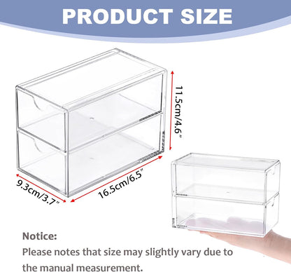 3 Drawers Acrylic Drawer Organizer 3-Tier Clear Desktop Organizer