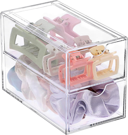 3 Drawers Acrylic Drawer Organizer 3-Tier Clear Desktop Organizer