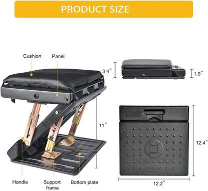 Adjustable Foot Rest for Under Desk at Work, Comfortable Footrest with 4-Level Height Adjustment, Ergonomic Leg Rest for Office Gaming Chair, Black Foot Stool with Removable Soft Pad