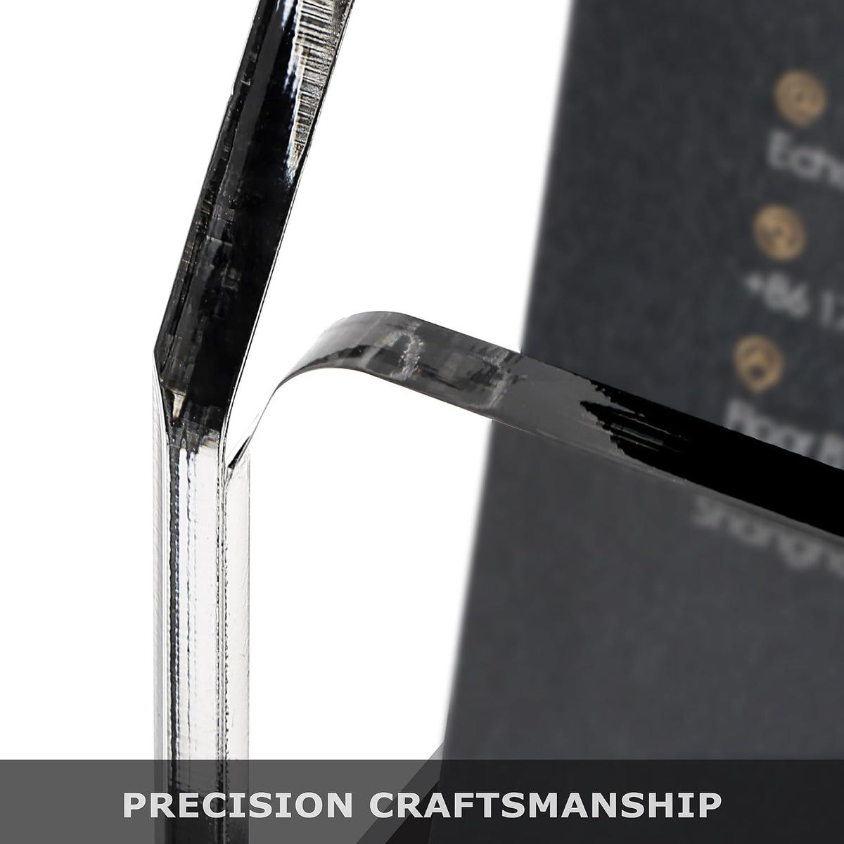 Acrylic Business Card Holder for Desk, Black Base, 60 Cards