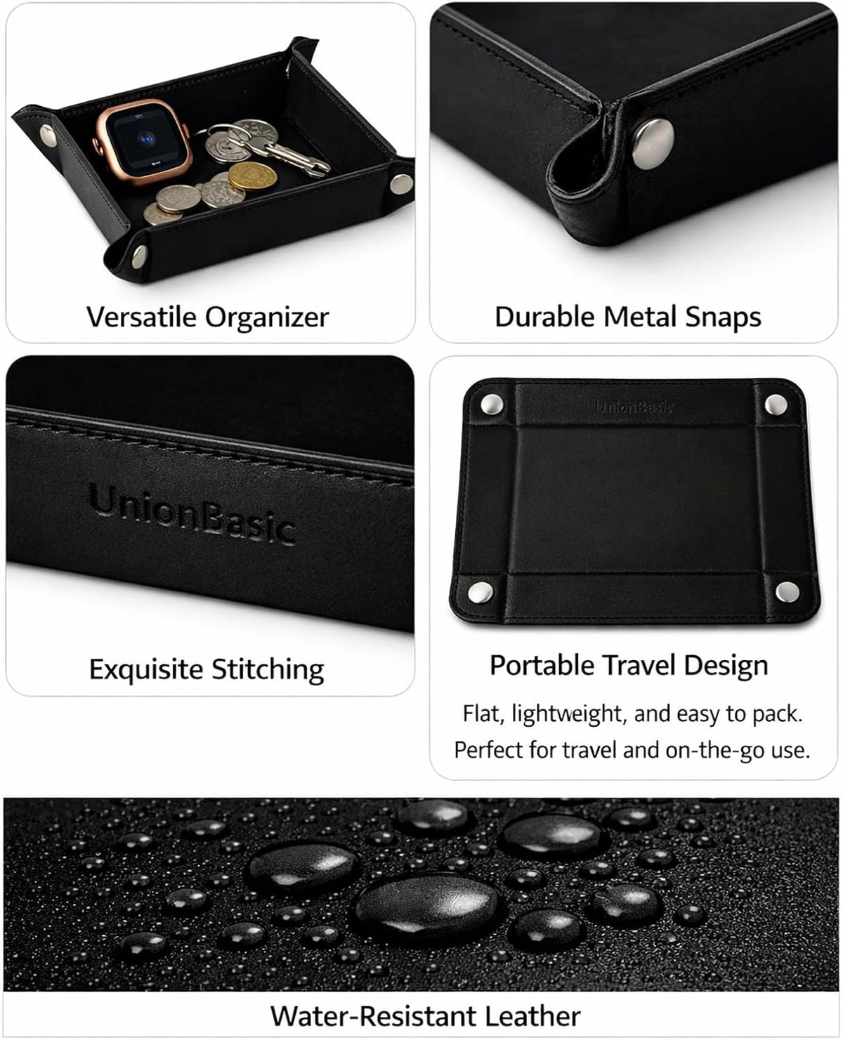 Small Valet Tray, Jewelry Tray for Rings Watches Earrings, Entryway Catchall Caddy for Coins Keys Change, Nightstand Bedside Valet Holder, Trays for Electronic Gadgets, Beige - Colors A