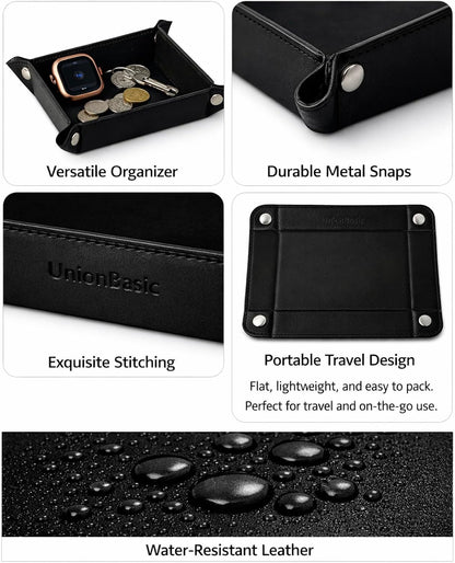 Small Valet Tray, Jewelry Tray for Rings Watches Earrings, Entryway Catchall Caddy for Coins Keys Change, Nightstand Bedside Valet Holder, Trays for Electronic Gadgets, Beige - Colors A