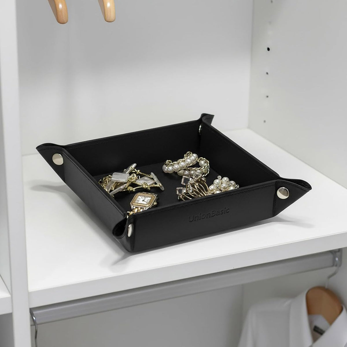 Small Valet Tray, Jewelry Tray for Rings Watches Earrings, Entryway Catchall Caddy for Coins Keys Change, Nightstand Bedside Valet Holder, Trays for Electronic Gadgets, Beige - Colors A