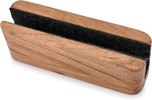 Laptop Holder Acacia Wood Vertical Laptop Stand for Desk Compatible with Apple MacBook, Microsoft Surface, Gaming Laptops, IPad, Tablets (8" x 2.3" x 2.5")