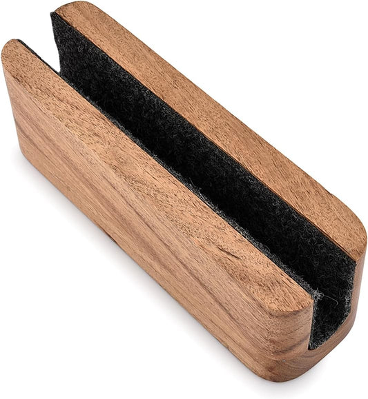 Laptop Holder Acacia Wood Vertical Laptop Stand for Desk Compatible with Apple MacBook, Microsoft Surface, Gaming Laptops, IPad, Tablets (8" x 2.3" x 2.5")