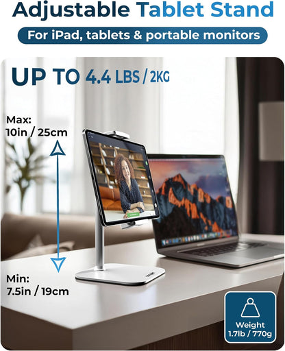 COOPER TabStand 20" Tall iPad Stand for Desk, Portable Monitor Stand Holder