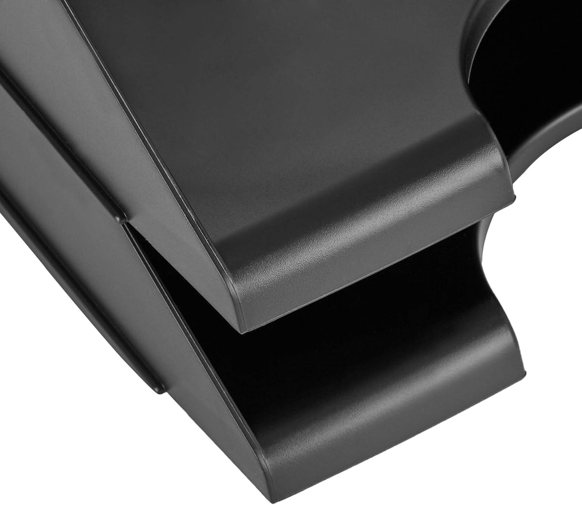 Rectangular Stackable Desk Organizer Office Letter Tray, File Storage, Paper Organizer, Black, 2-Pack