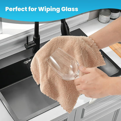 12 Pack Cleaning Cloth,Ultra Soft Absorbent Quick Drying Microfiber Cleaning rags,No scratches,Reusable,Washable,Lint Free Cleaning Towels for Kitchen,Window,Glass,car,11.8"×11.8",(Multicolor)