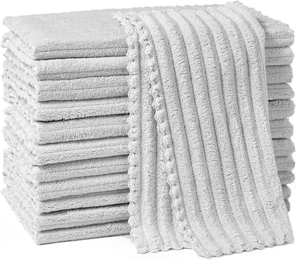 12 Pack Cleaning Cloth,Ultra Soft Absorbent Quick Drying Microfiber Cleaning rags,No scratches,Reusable,Washable,Lint Free Cleaning Towels for Kitchen,Window,Glass,car,11.8"×11.8",(Multicolor)