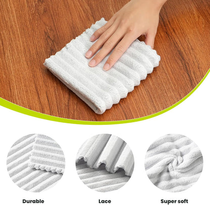 12 Pack Cleaning Cloth,Ultra Soft Absorbent Quick Drying Microfiber Cleaning rags,No scratches,Reusable,Washable,Lint Free Cleaning Towels for Kitchen,Window,Glass,car,11.8"×11.8",(Multicolor)