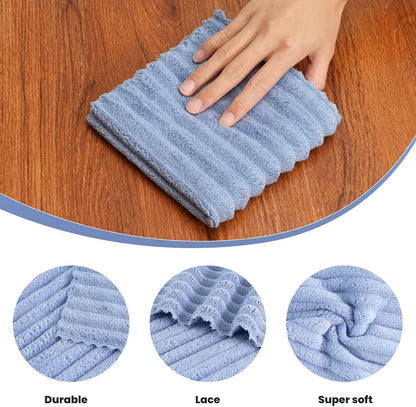 12 Pack Cleaning Cloth,Ultra Soft Absorbent Quick Drying Microfiber Cleaning rags,No scratches,Reusable,Washable,Lint Free Cleaning Towels for Kitchen,Window,Glass,car,11.8"×11.8",(Multicolor)