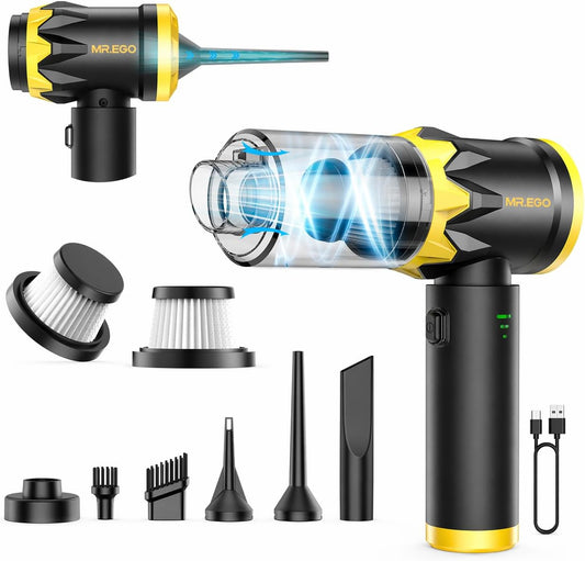 Car Vacuum Portable Cordless, 22000Pa Handheld Vacuum and Air Duster