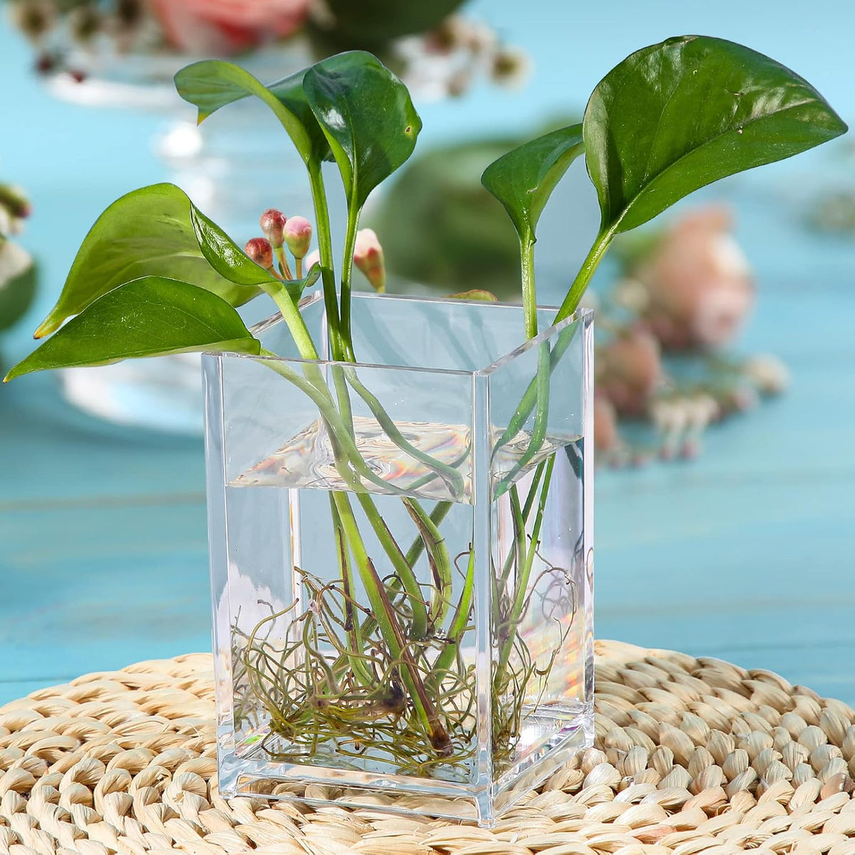 20 Pcs Acrylic Pen Holder Pencil Cup Desk Organizer, Clear