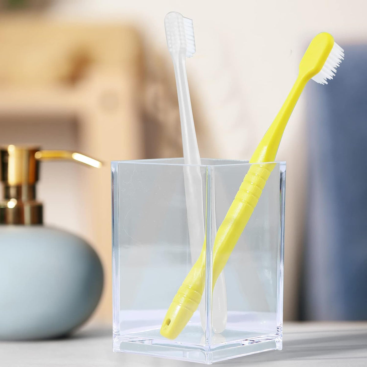 20 Pcs Acrylic Pen Holder Pencil Cup Desk Organizer, Clear