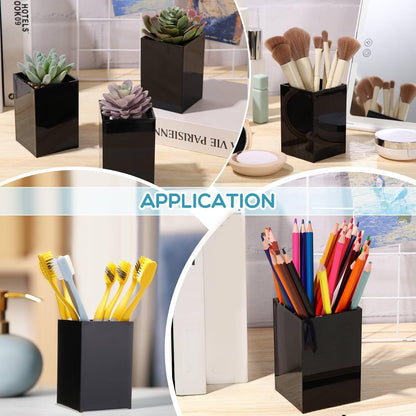 20 Pcs Acrylic Pen Holder Pencil Cup Desk Organizer, Clear