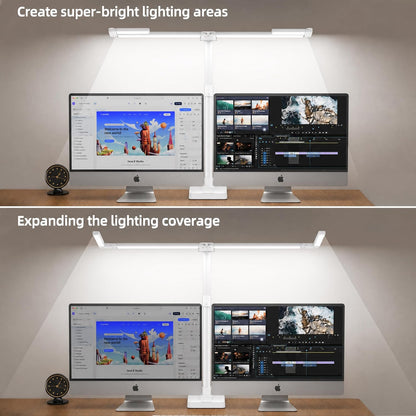 LED Desk Lamp for Home Office, Eye-Caring Desk Light with Remote,Adjustable Flexible Gooseneck,1800LMUltra Bright Table Lamp with Base for Study, Read (Black) (Plus)