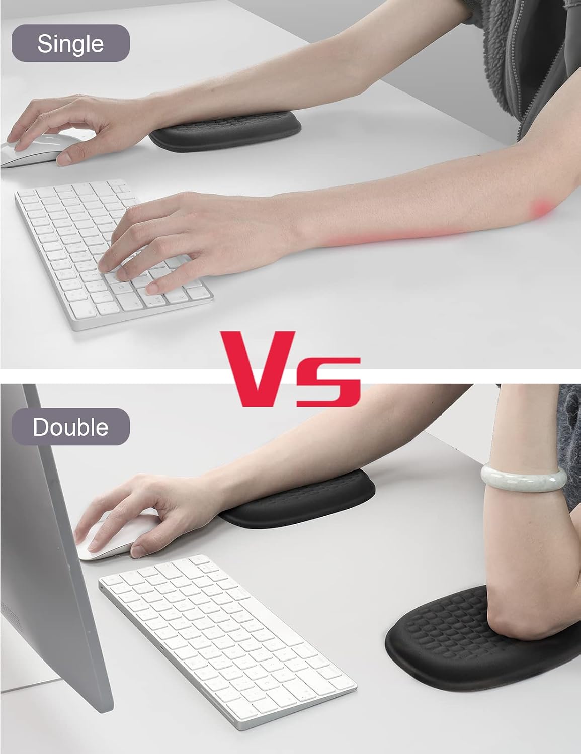2Pcs Cloud Elbow Pads, Desk Arm Rest Support, Soft Memory Foam Wrist Rest, Ergonomic Cushion Carpal Tunnel Pain Relief Gel Mouse Pillow for Computer Laptop Office Gaming Car Chair Accessory