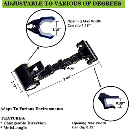 Adjustable Paper Holder Copy Holder,Flexible Rotating Clips