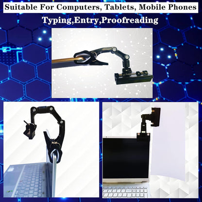 Adjustable Paper Holder Copy Holder,Flexible Rotating Clips