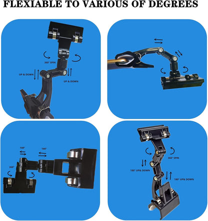 Adjustable Paper Holder Copy Holder,Flexible Rotating Clips