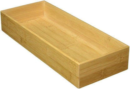 8384 Bamboo Wood Stacking Drawer Organizer Box, 9"x 6"