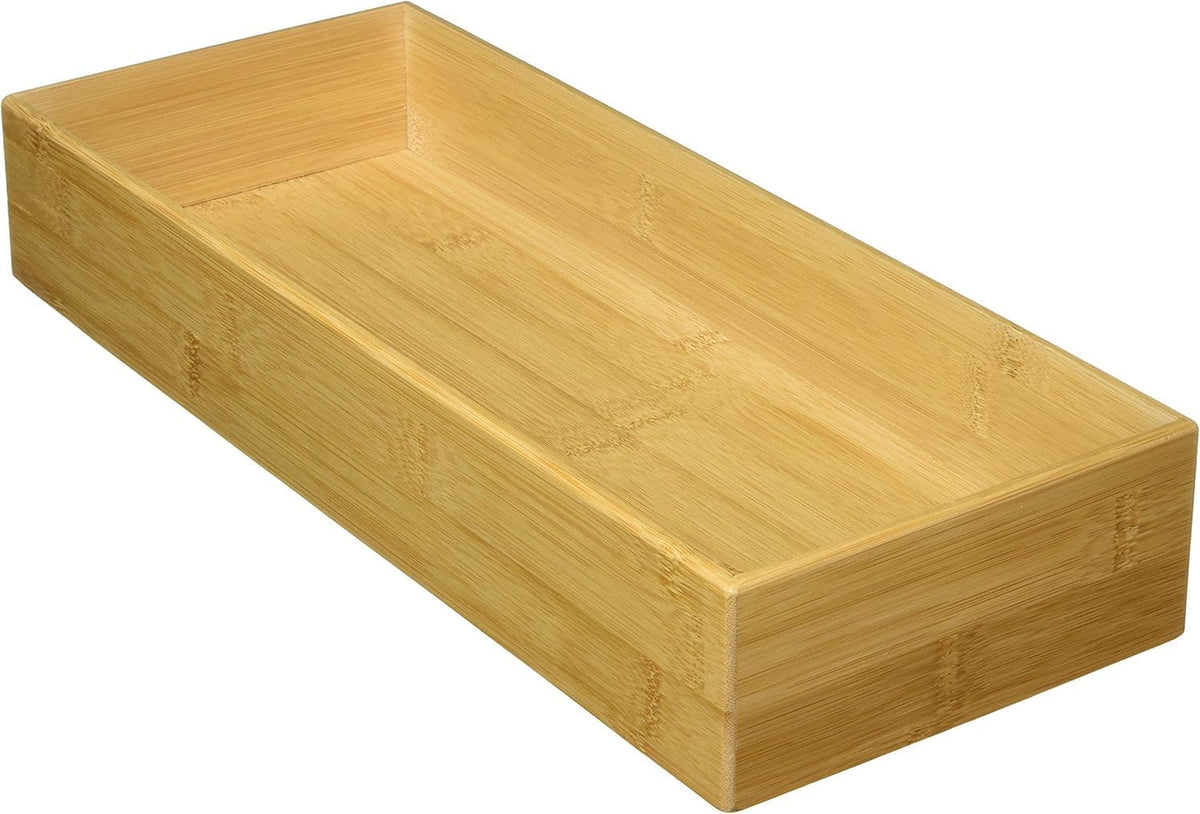 8384 Bamboo Wood Stacking Drawer Organizer Box, 9"x 6"