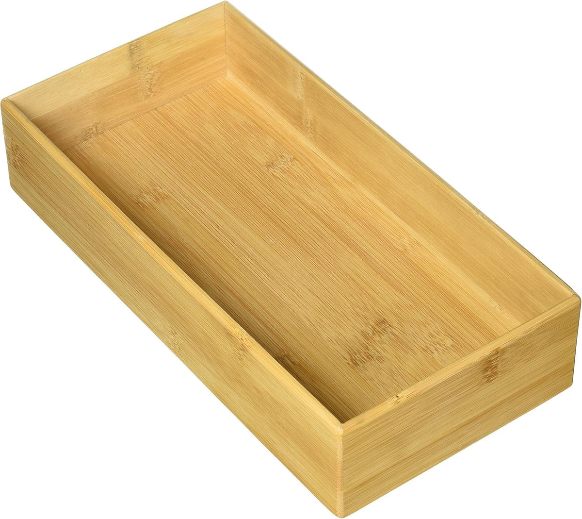 8384 Bamboo Wood Stacking Drawer Organizer Box, 9"x 6"