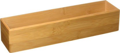 8384 Bamboo Wood Stacking Drawer Organizer Box, 9"x 6"