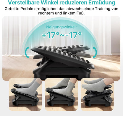 Under Desk Foot Rest with Massage Texture and Roller, 2 Heights
