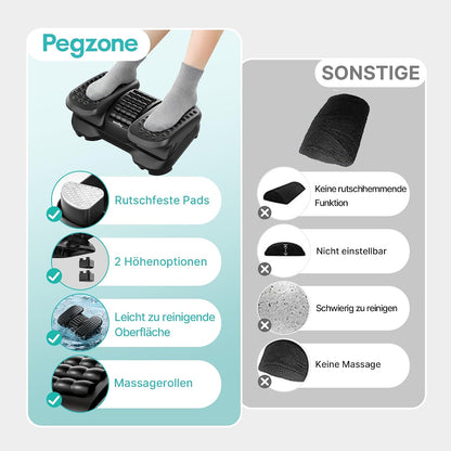 Under Desk Foot Rest with Massage Texture and Roller, 2 Heights