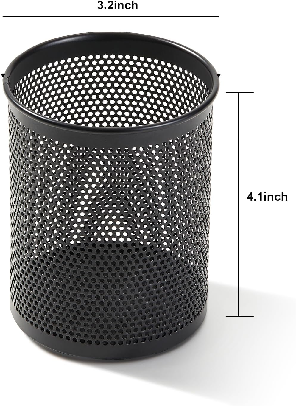Pen Holder Desk Organizer, Wire Mesh Pencil Cup with Foam Pad and Non-Slip Bottom Office Supplies Desk Accessories for Home Office School, 1 Pack