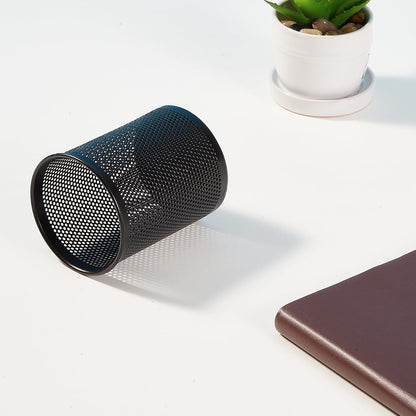 Pen Holder Desk Organizer, Wire Mesh Pencil Cup with Foam Pad and Non-Slip Bottom Office Supplies Desk Accessories for Home Office School, 1 Pack