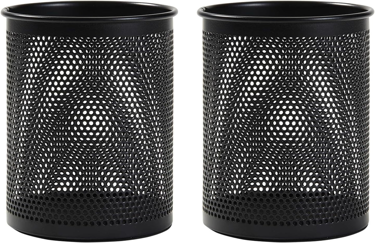 Pen Holder Desk Organizer, Wire Mesh Pencil Cup with Foam Pad and Non-Slip Bottom Office Supplies Desk Accessories for Home Office School, 1 Pack