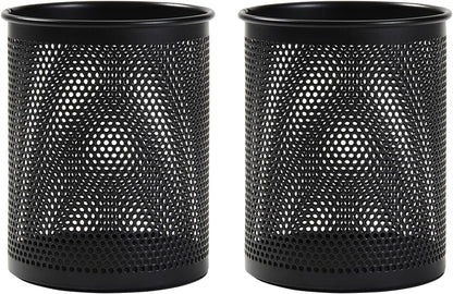 Pen Holder Desk Organizer, Wire Mesh Pencil Cup with Foam Pad and Non-Slip Bottom Office Supplies Desk Accessories for Home Office School, 1 Pack