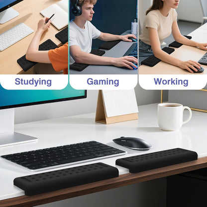 L-Shaped Desk Edge Cushion, 2 PCS Elbow Rest for Desk, Black