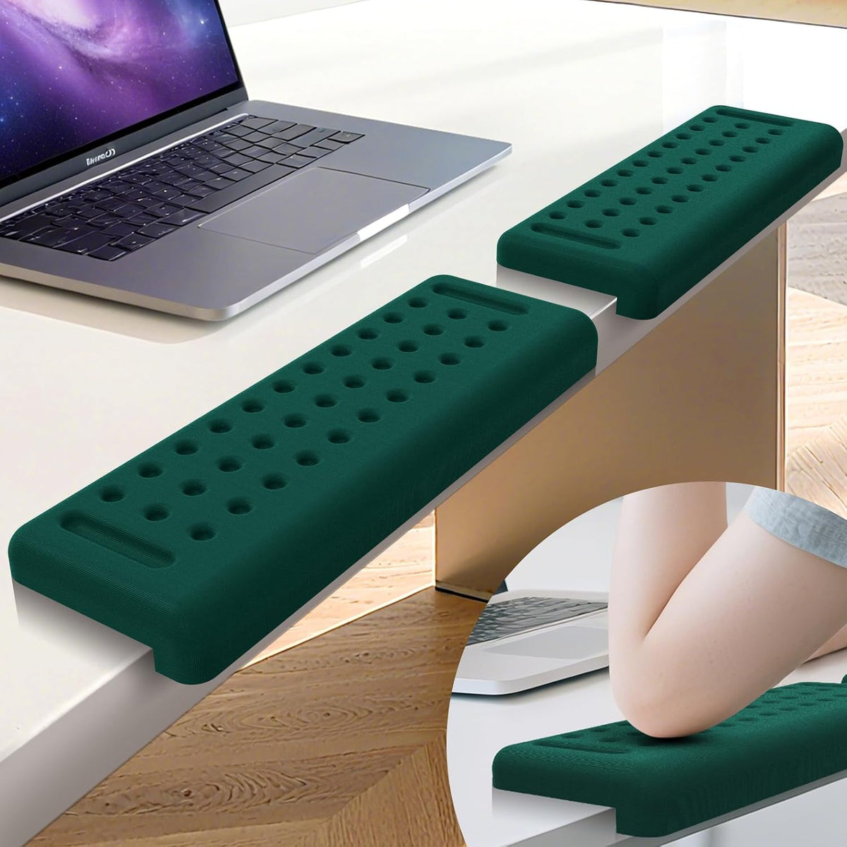 L-Shaped Desk Edge Cushion, 2 PCS Elbow Rest for Desk, Black