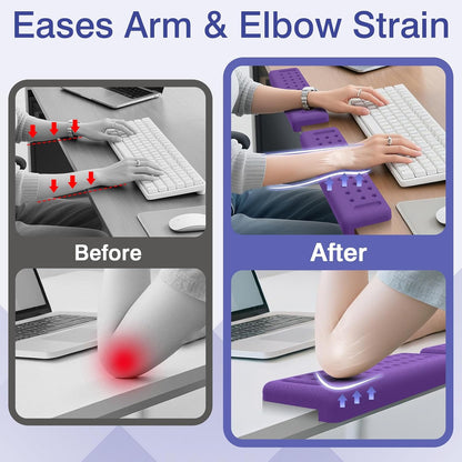 L-Shaped Desk Edge Cushion, 2 PCS Elbow Rest for Desk, Black