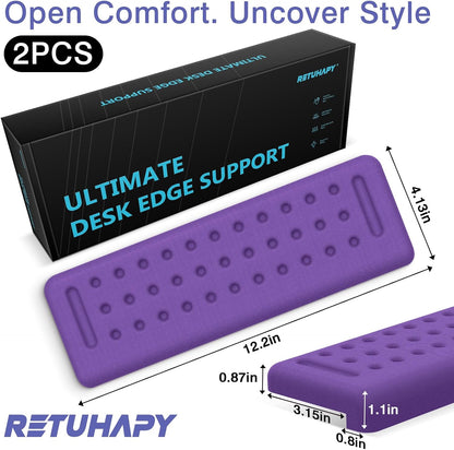 L-Shaped Desk Edge Cushion, 2 PCS Elbow Rest for Desk, Black