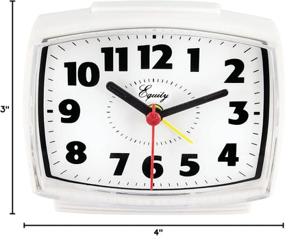 Equity 33100 Electric Silent Analog Alarm Clock with Lighted Dial