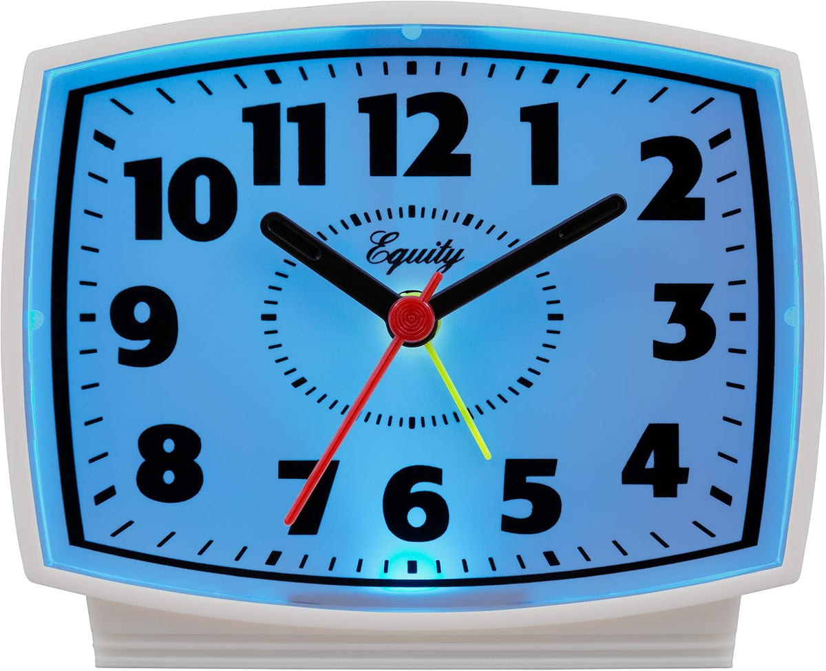 Equity 33100 Electric Silent Analog Alarm Clock with Lighted Dial