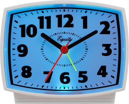 Equity 33100 Electric Silent Analog Alarm Clock with Lighted Dial