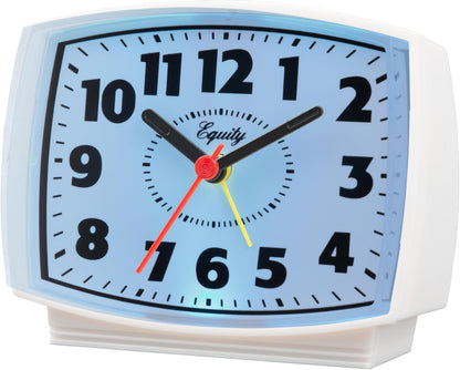 Equity 33100 Electric Silent Analog Alarm Clock with Lighted Dial