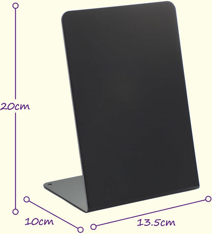 Magnet Board 7.87 x5.31 x 3.93 Stand Mini White Metal Tabletop Memo Standing Magnetic Board for Desk - Magnetic Display for Back to School Menu Table， Photos，Memos (White*2, 20 * 13.5 * 10cm)